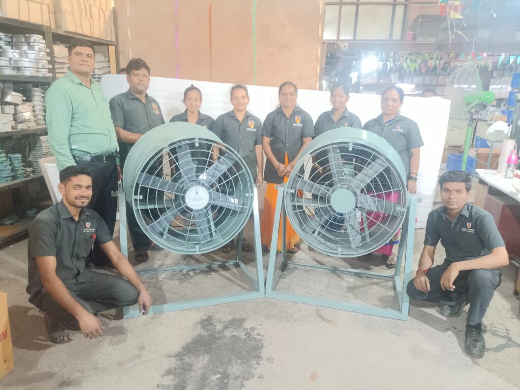 Bharatflameproof staff with ready to dispatch Flameproof axial or man collar heavy duty fan