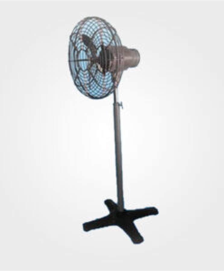 Image of a tall frame fan. It is a flameproof and explosion-proof fan