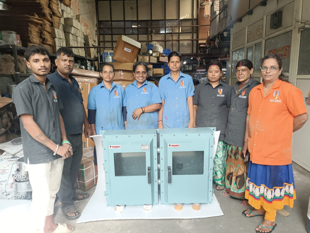 image of Bharat flameproof team with flameproof panels